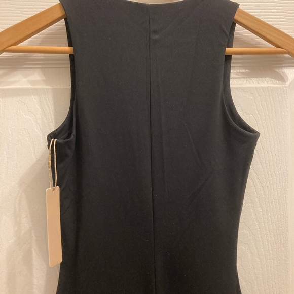 NWT XS Square neckline black jumpsuit w/ flare legs racer back - Picture 7 of 8